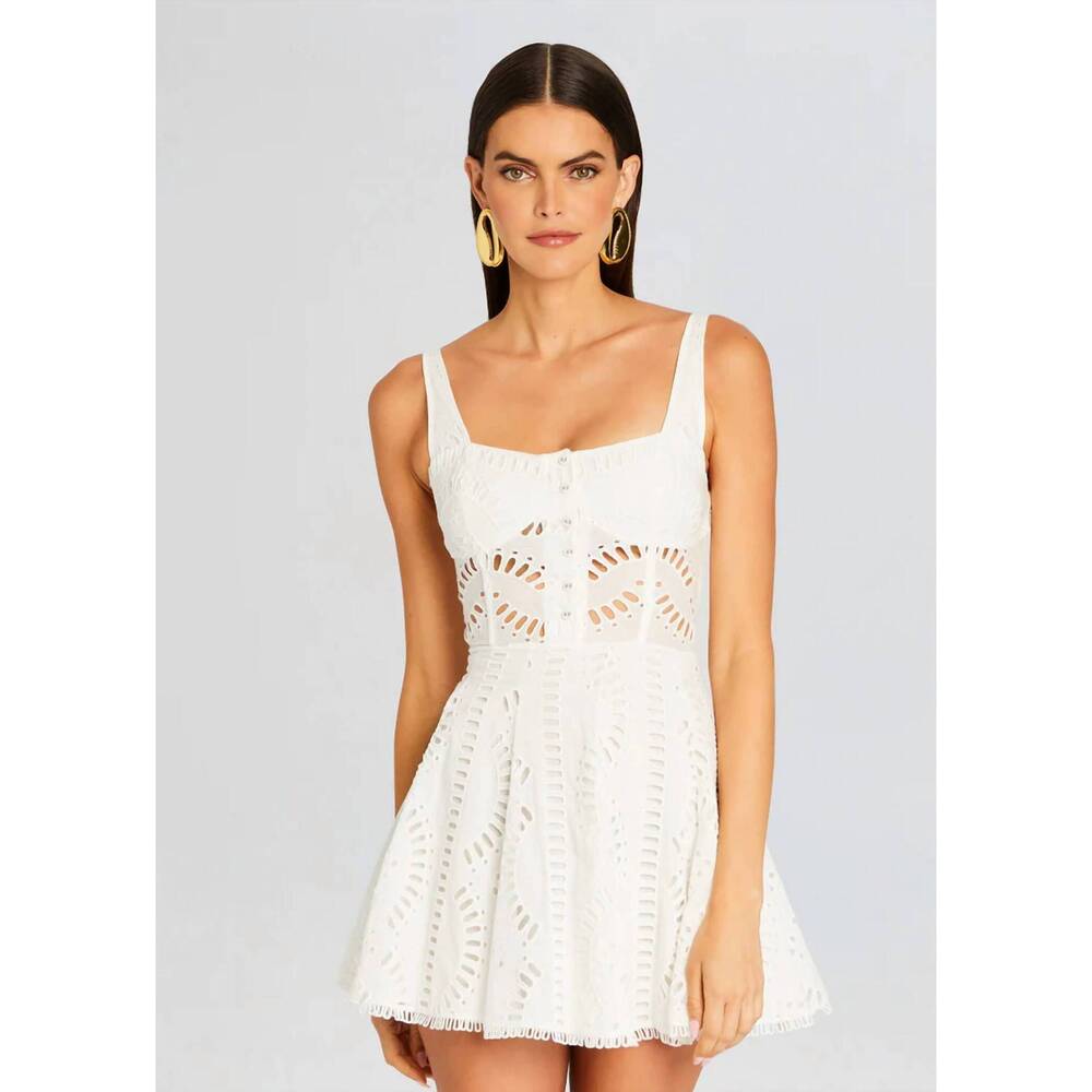 NEW CHARO RUIZ ricka short dress in white